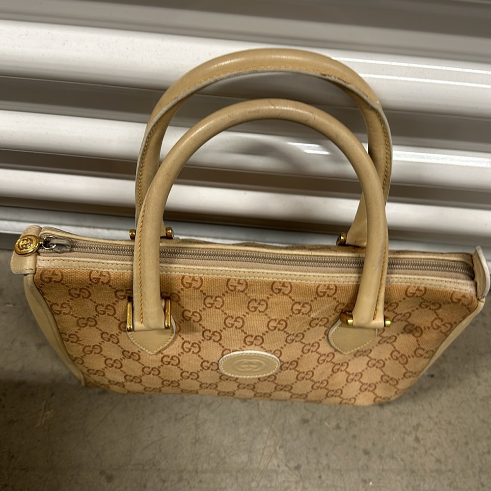 Vintage Gucci light beige monogram handbag - Picture 3 of 16